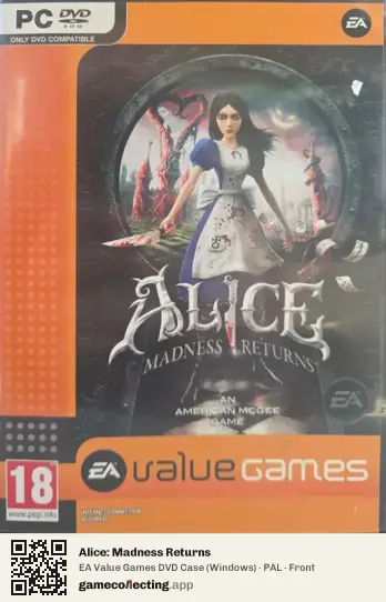 Alice: Madness Returns Computer, PAL box front