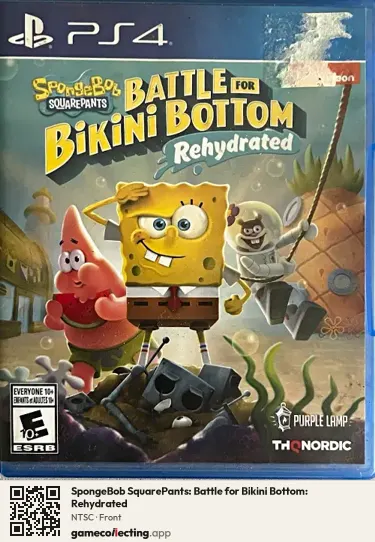 SpongeBob SquarePants: Battle for Bikini Bottom: Rehydrated PlayStation 4, NTSC box front