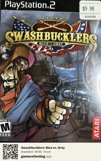 Swashbucklers: Blue vs. Grey PlayStation 2, NTSC box front