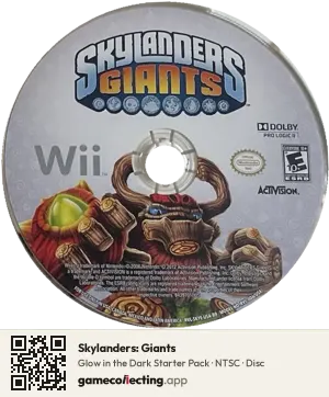 Skylanders: Giants Nintendo Wii, NTSC disc