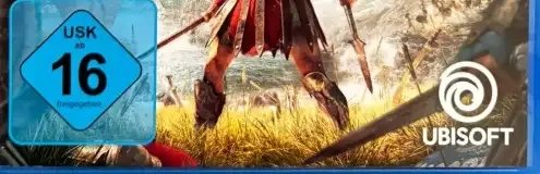 Assassin's Creed Odyssey, the USK square on its front