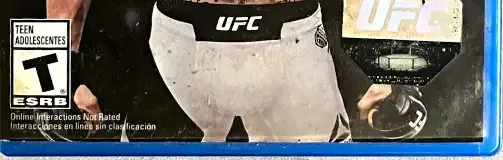 EA Sports UFC 3, the ESRB box on its front