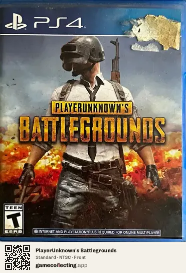 PlayerUnknown's Battlegrounds PlayStation 4, NTSC box front