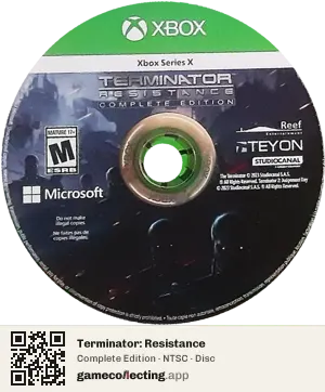 Terminator: Resistance Xbox Series X, NTSC disc