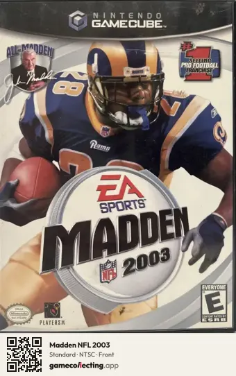 Madden NFL 2003 Nintendo GameCube, NTSC box front