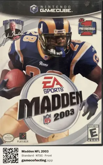 Madden NFL 2003 Nintendo GameCube, NTSC box front
