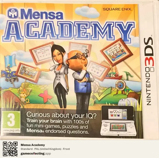 Mensa Academy Nintendo 3DS, United Kingdom box front