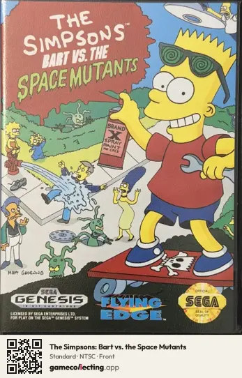 The Simpsons: Bart vs. the Space Mutants Sega Mega Drive / Genesis, NTSC box front