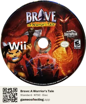 Brave: A Warrior's Tale Nintendo Wii, NTSC disc