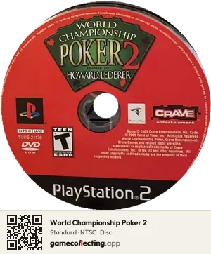 World Championship Poker 2 PlayStation 2, NTSC disc