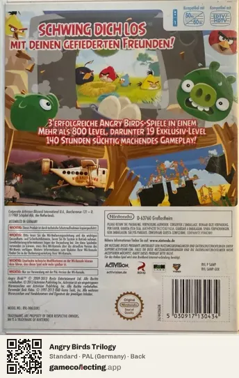 Angry Birds Trilogy Nintendo Wii, Germany box back