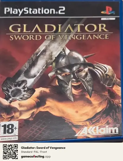 Gladiator: Sword of Vengeance PlayStation 2, PAL box front