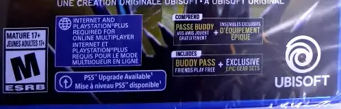 Tom Clancy's Rainbow Six Extraction, the ESRB box on its front