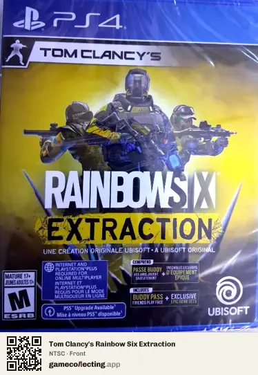 Tom Clancy's Rainbow Six Extraction PlayStation 4, NTSC box front