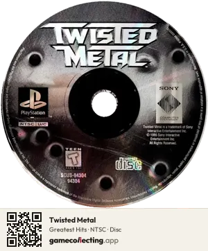 Twisted Metal PlayStation, NTSC disc