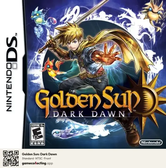 Golden Sun: Dark Dawn Nintendo DS, NTSC box front