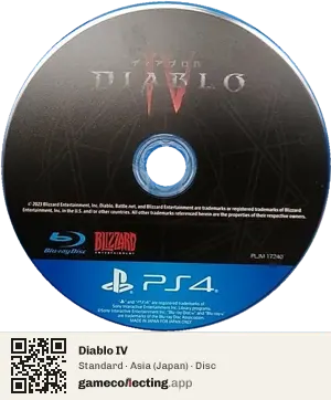 Diablo IV PlayStation 4, Asia disc
