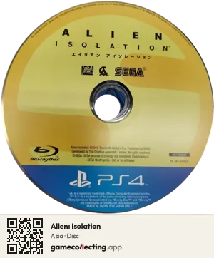 Alien: Isolation PlayStation 4, Asia disc