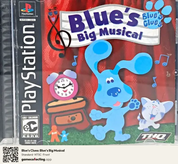 Blue's Clues: Blue's Big Musical PlayStation, NTSC box front