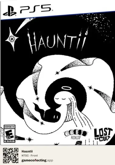 Hauntii PlayStation 5, NTSC box front