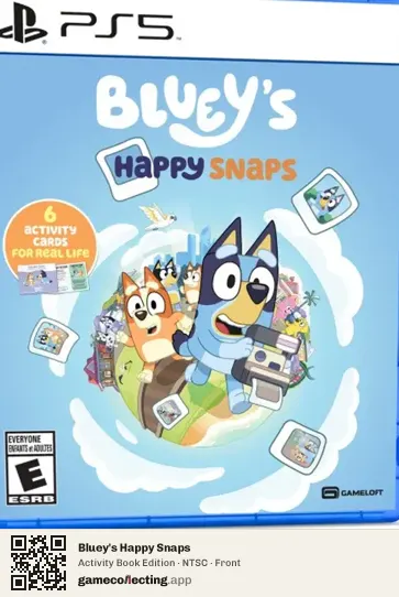 Bluey's Happy Snaps PlayStation 5, NTSC box front