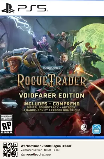 Warhammer 40,000: Rogue Trader PlayStation 5, NTSC box front