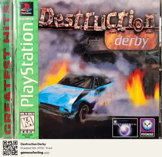 Destruction Derby PlayStation, NTSC box front