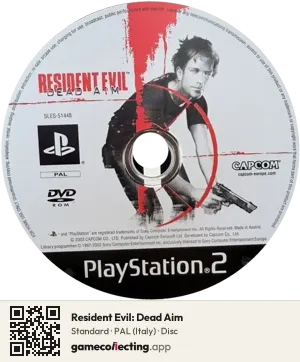 Resident Evil: Dead Aim PlayStation 2, PAL disc