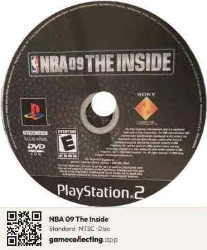NBA 09 The Inside PlayStation 2, NTSC disc