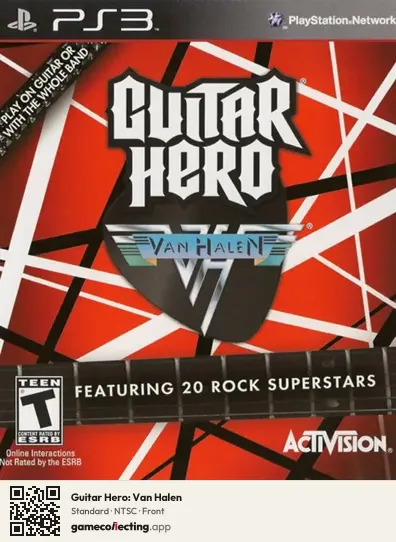 Guitar Hero: Van Halen PlayStation 3, NTSC box front
