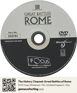 The History Channel: Great Battles of Rome Computer, PAL disc