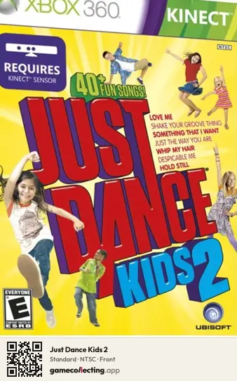 Just Dance Kids 2 Xbox 360, NTSC box front