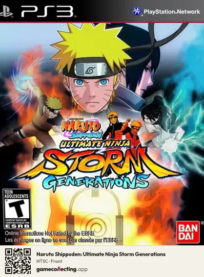Naruto Shippuden: Ultimate Ninja Storm Generations PlayStation 3, NTSC box front