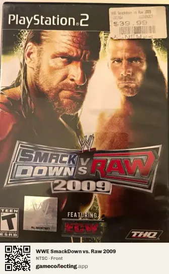 WWE SmackDown vs. Raw 2009 PlayStation 2, NTSC box front