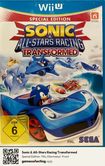 Sonic & All-Stars Racing Transformed Nintendo Wii U, Germany box front