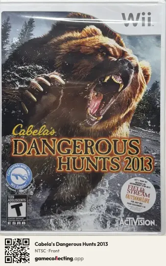 Cabela's Dangerous Hunts 2013 Nintendo Wii, NTSC box front
