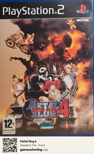 Metal Slug 4 PlayStation 2, PAL box front