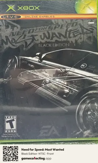 Need for Speed: Most Wanted Xbox, NTSC box front