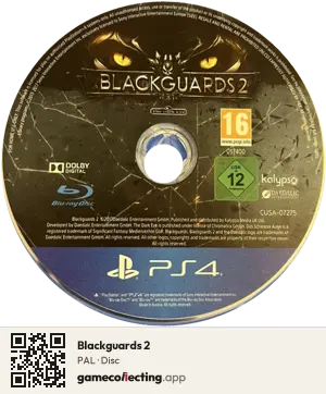 Blackguards 2 PlayStation 4, PAL disc