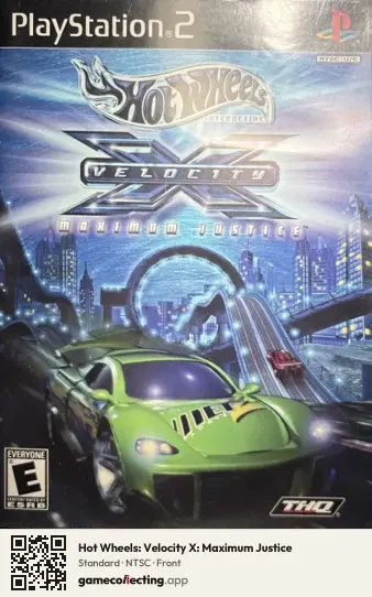 Hot Wheels: Velocity X: Maximum Justice PlayStation 2, NTSC box front