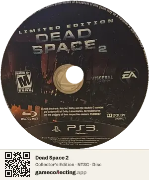 Dead Space 2 PlayStation 3, NTSC disc