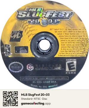 MLB SlugFest 20-03 Nintendo GameCube, NTSC disc