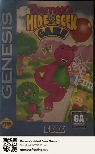 Barney's Hide & Seek Game Sega Mega Drive / Genesis, NTSC box front