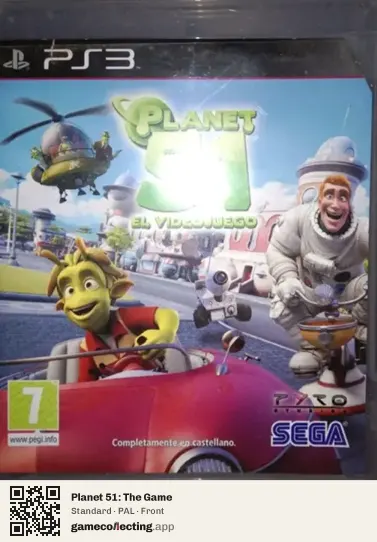 Planet 51: The Game PlayStation 3, PAL box front
