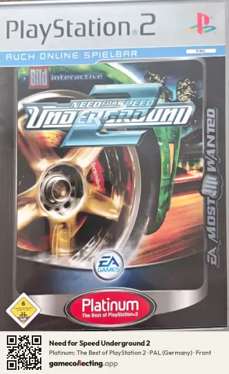 Need for Speed Underground 2 PlayStation 2, Germany box front