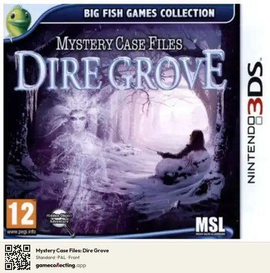 Mystery Case Files: Dire Grove Nintendo 3DS, PAL box front