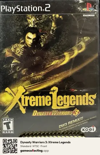 Dynasty Warriors 3: Xtreme Legends PlayStation 2, NTSC box front