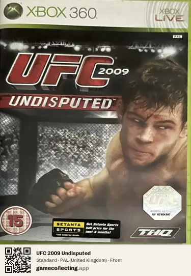 UFC 2009 Undisputed Xbox 360, United Kingdom box front
