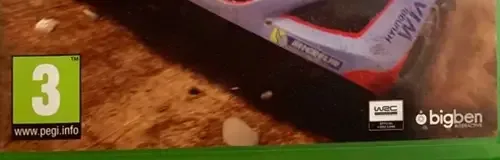 WRC 5, the PEGI square on its front