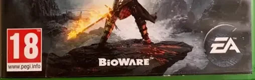 Dragon Age: Inquisition, the PEGI square on its front